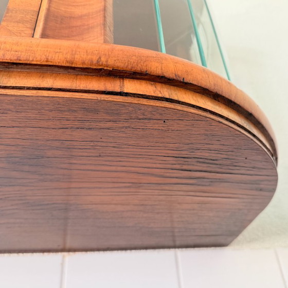 Vetrina da parete polacca Mid-Century in stile Art Déco – Vetrine, Glass, Wood (photo 6 of 14)