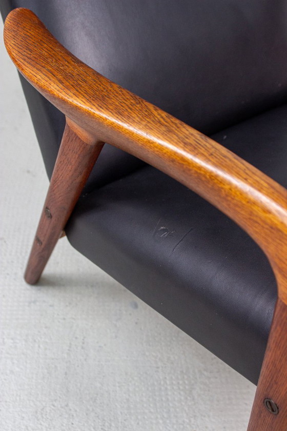 Image 1 of Fauteuil vintage Yngve Ekström, style Easy Chair, en chêne, milieu du siècle, années 60