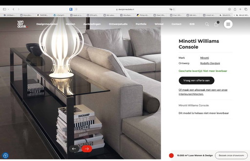 Console Minotti 180x140x60 cm