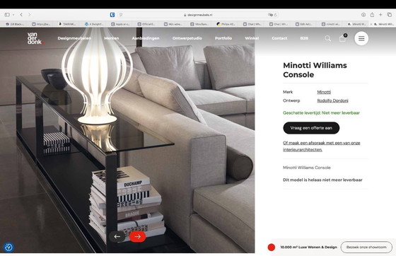 Image 1 of Consola Minotti 180x140x60 cm