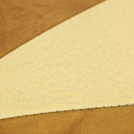 Image 1 of Pouf vintage marrone beige Skai