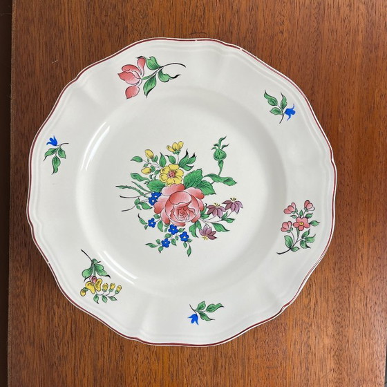 Image 1 of Set di 6 piatti da portata KG Luneville - Réverbère modello 1950