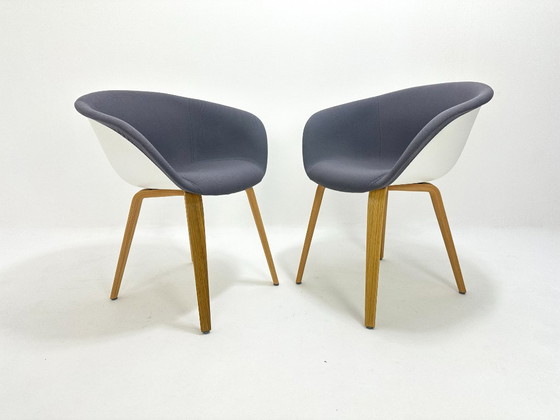 Sillas de diseño Arper Duna, Sillas de comedor, Textil, Madera, Gris (foto 2 de 14)