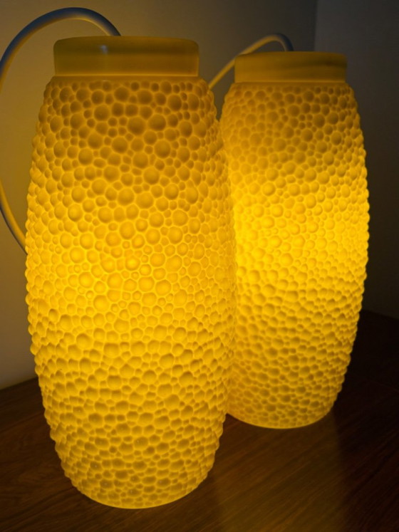 Lampade a sospensione vintage retrò anni '50/'60 - design a bolle giallo – Plastica (photo 6 of 9)