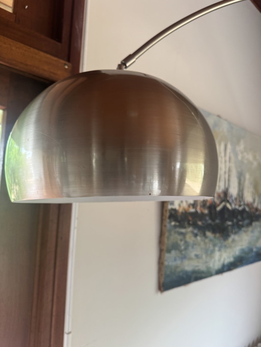 XXL vintage design arched floor lamp – In the style of the Castiglioni brothers – 1970s