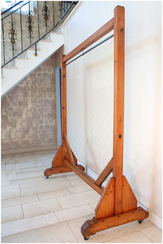 Old solid wood pegged coat rack. (photo 2 of 6)