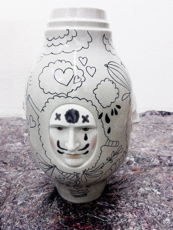 Image 1 of Lladró vase, “Conversation II”, Jaime Hayon