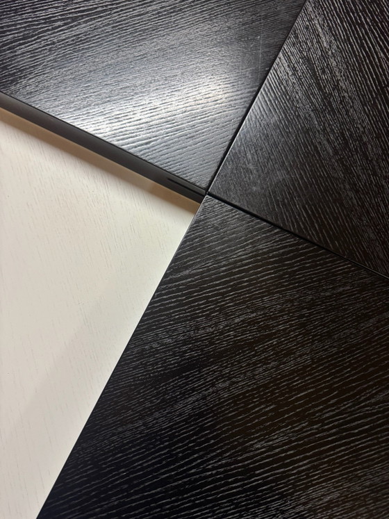 Quadrondo-Tisch von Erwin Nagel, Entwurf aus den 1980er Jahren, Rosenthal, Esstische, Holz, Schwarz (Foto 7 von 15)