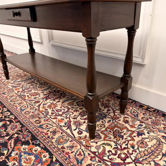 Antieke Franse 19e-eeuwse Draperie Tafel, Bijzettafels, Hout, Klassiek (foto 8 van 10)