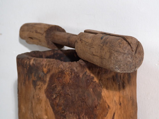 Large antique wabi-sabi style mortar and pestle (c.1920) #78 – Decorative Objects (photo 34 of 40)