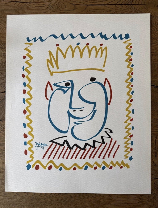 Picasso Original Lithograph 45x35 cm – lithos zeefdrukken, Paper