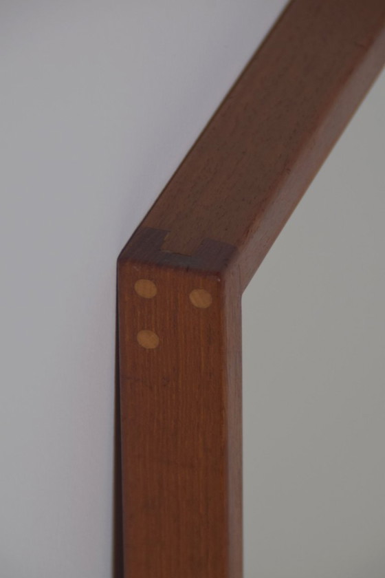 Miroir danois en teck par Kai Kristiansen pour Aksel Kjersgaard, 1960 – Glass, Wood (photo 6 of 8)