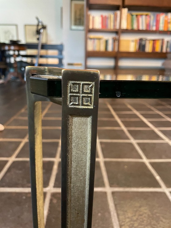 Image 1 of Mesa de centro de vidrio y latón de Peter Ghyczy, década de 1970