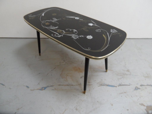 Vintage Coffee Table With Glass Top 1960'S