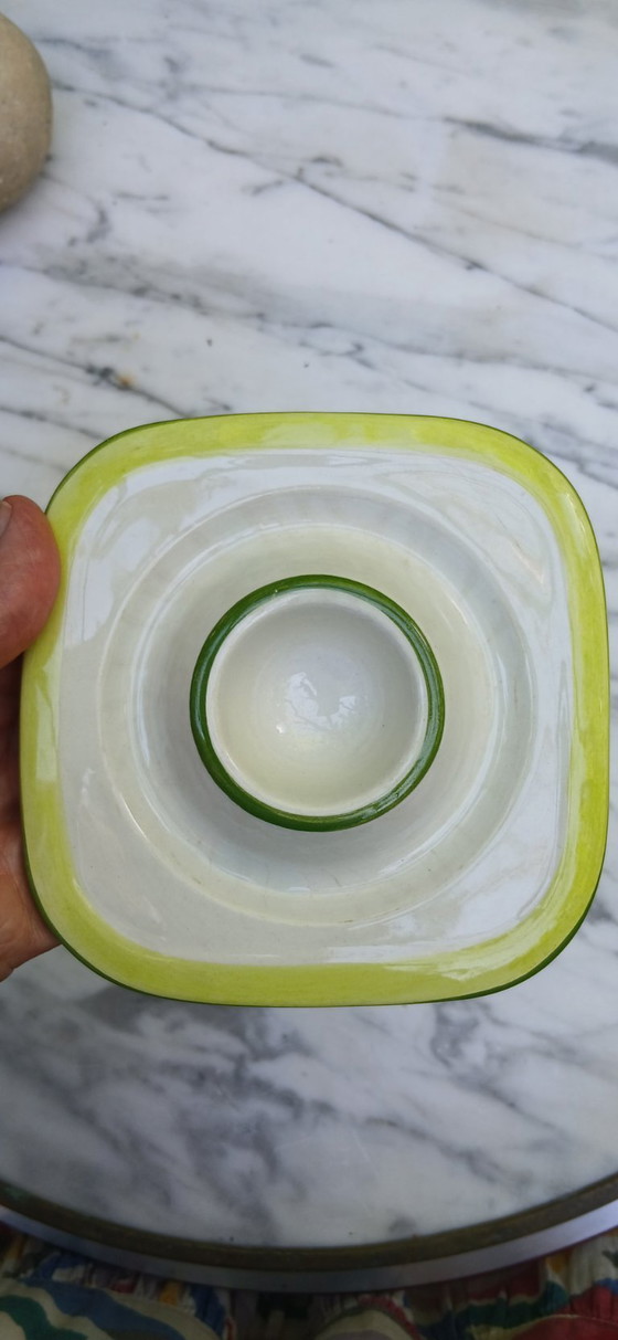 Ensemble de 3 coquetiers vintage en céramique – design moderniste des années 1960/70 – Vaisselle, Ceramic (photo 6 of 6)
