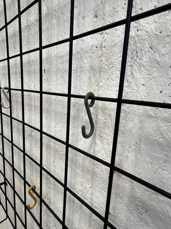 Image 1 of Porte-manteau mural vintage en fil d'acier, années 1950, Karl Fichtel, Allemagne