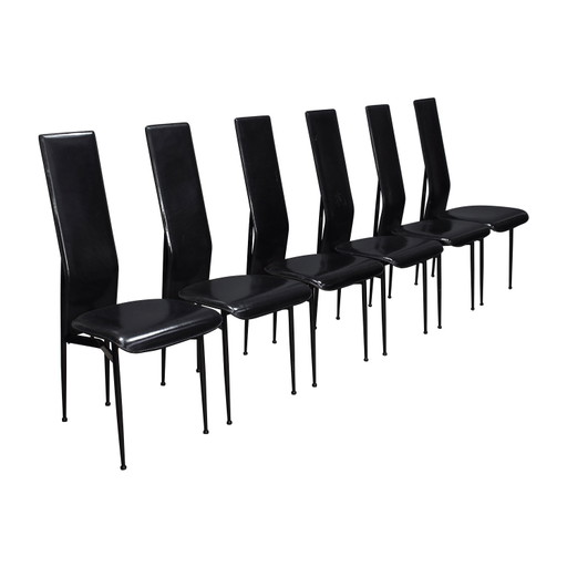 Set van zes FASEM-stoelen van Vegni en Gualtierotti, Italië – circa 80's design