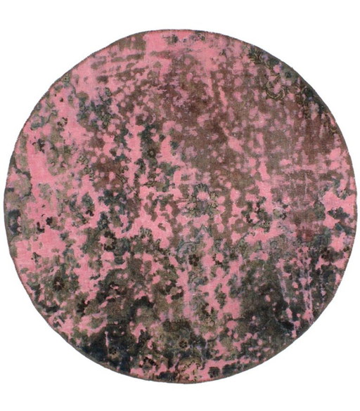 Orientalische Handgeknüpfter Vintage Art Klassik & Relief Design 140 x 140 cm Rosa Farbe
