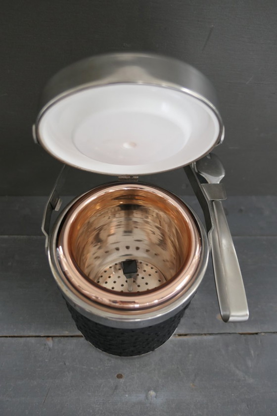 Image 1 of Seau à glace vintage Schulte-Ufer en acier inoxydable SUS