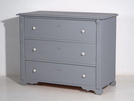 Antique silver gray chest of drawers (c.1900) #18 (photo 17 of 34)