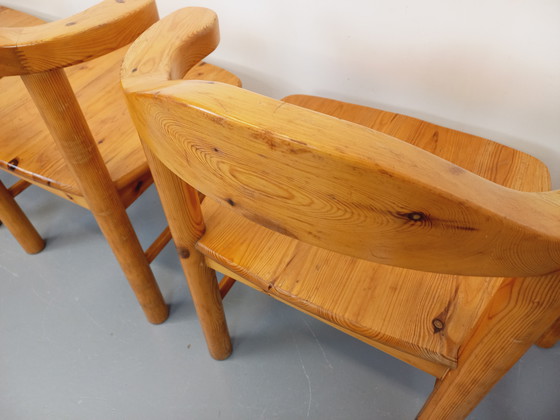 Image 1 of Suite von 4 Sesseln im Stil von Rainer Daumiller aus Kiefer aus den 60er 70er Jahren