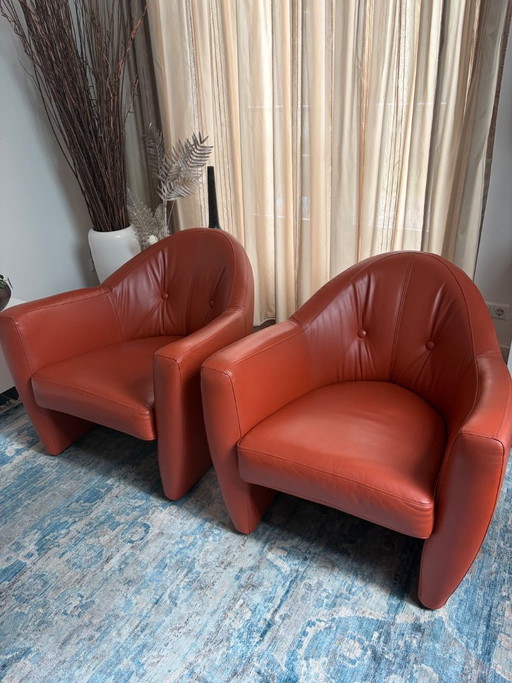 Deux fauteuils Leolux Carabas – Leather