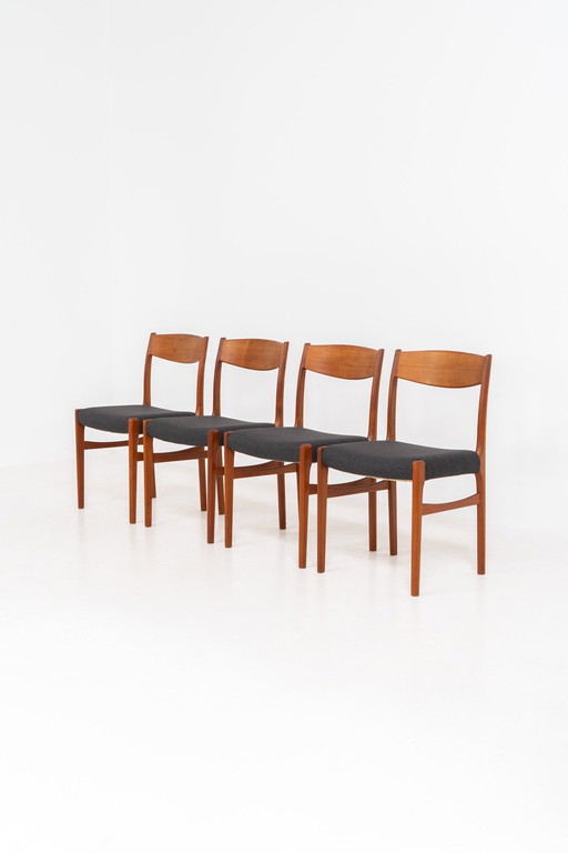 Set of 4 Dining Chairs by Glyngøre Stølefabrik (Denmark, 1960s)