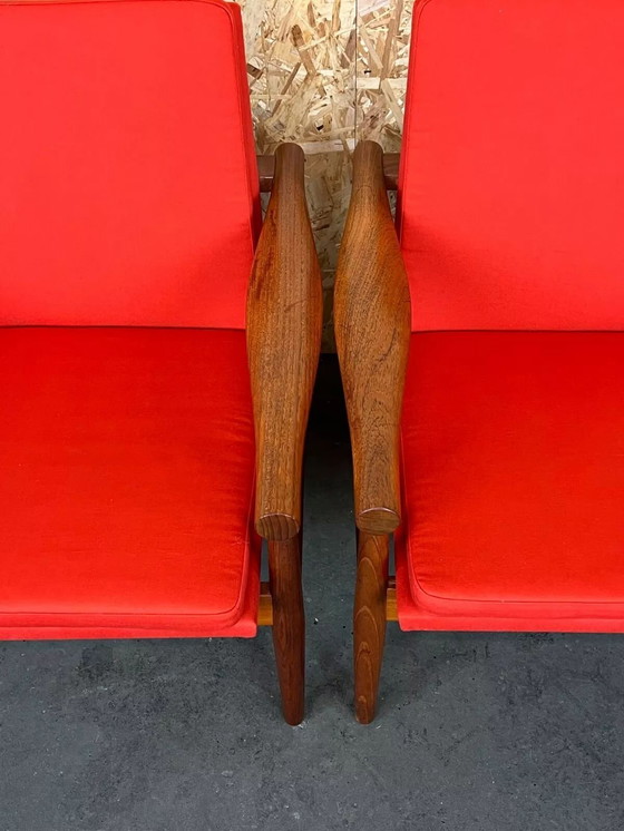 Image 1 of 2x 60's 70's Teak Easy Chair Fauteuil Kai Lyngfeld Larsen Søborg Møbler Danish 60s