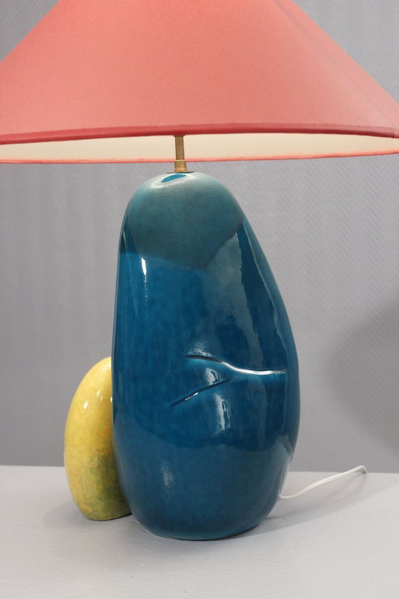 Image 1 of François Chatain - Grande lampe menhir vintage design post-moderne France 1990s