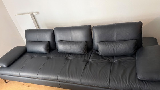 Image 1 of Roche Bobois Scenario 2 blaues Ledersofa – 4-Sitzer – neuwertig