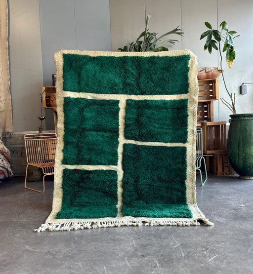 Marokkaans modern groen tapijt 2,5 x 1,6 m