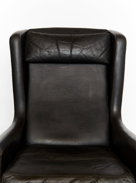 Image 1 of Sedia e poggiapiedi wingback vintage di Rudolf Glatzel per Kill International, 1960