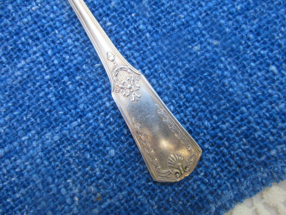 10 French Silver Plated "Metal Blanc" Small Forks Antique Art Nouveau (Ref. 080826) – Table accessories (photo 11 of 14)