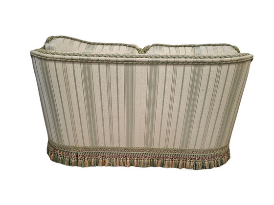 Image 1 of Coppia di Divani Vintage in Seta di San Leucio – Anni '80