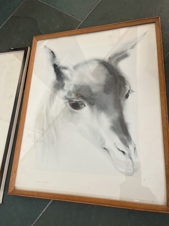 Image 1 of 2 Aquarel Van Klaus Meijer con stampa fine vintage