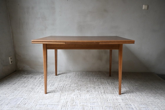 Tavolo da pranzo allungabile vintage anni '60 impiallacciatura in teak, Tavoli da pranzo, Legno, Marrone (foto 8 di 15)