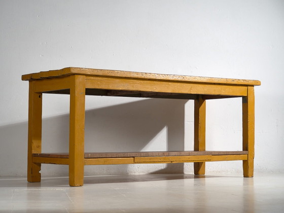 Antique long table with lower tray (c.1920) #17 – Dining tables, Rustic (photo 14 of 40)