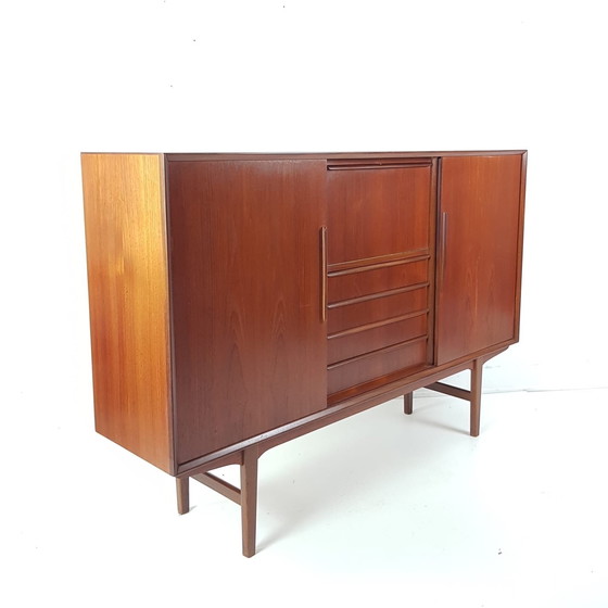 Image 1 of Vintage teak houten wandkast | buffetkast deens kast