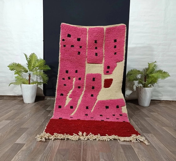 Tappeto marocchino tessuto a mano, lana naturale, 250cm x 150cm, decorazione elegante. – Tappeti, Wool (photo 2 of 12)