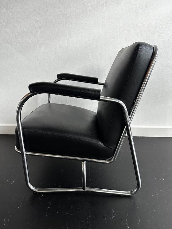 Image 1 of Vintage chrome lounge armchair 