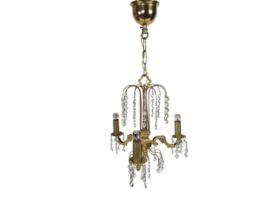 Image 1 of Lampadario - Stile Impero - 'Cascata' - ottone - terzo quarto del XX secolo