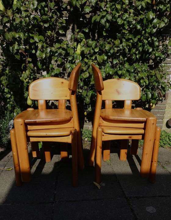 Image 1 of Satz von 4 Rainer Daumiller Diner (attr.) Stühlen