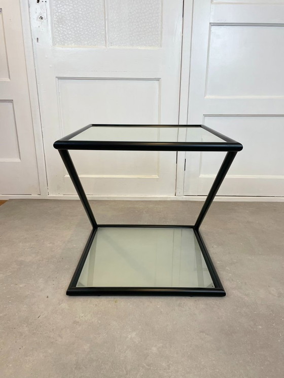 Image 1 of Table Harvink Z – métal noir et verre