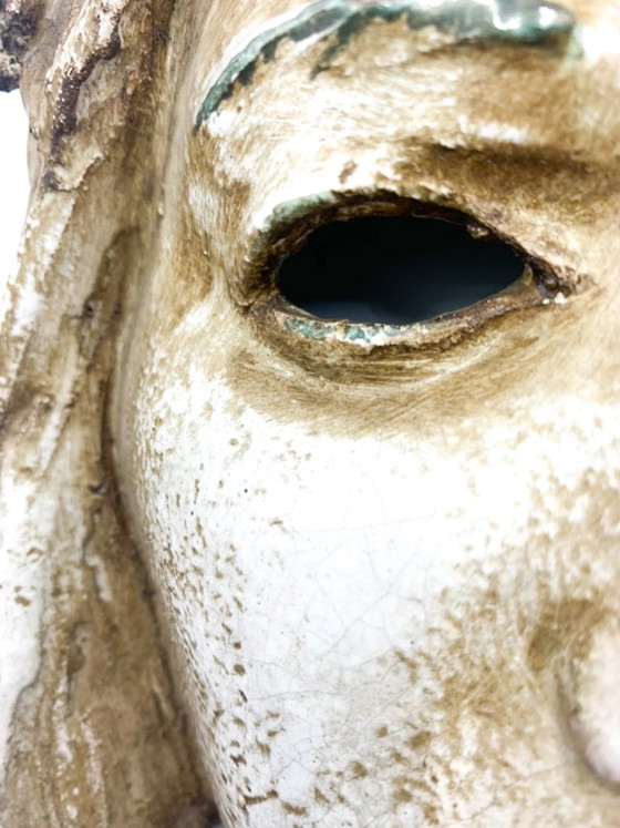 Pair of Sculpted Terracotta Masks by Roberto Rigon, 1980s, Decorative Objects (photo 5 of 8)