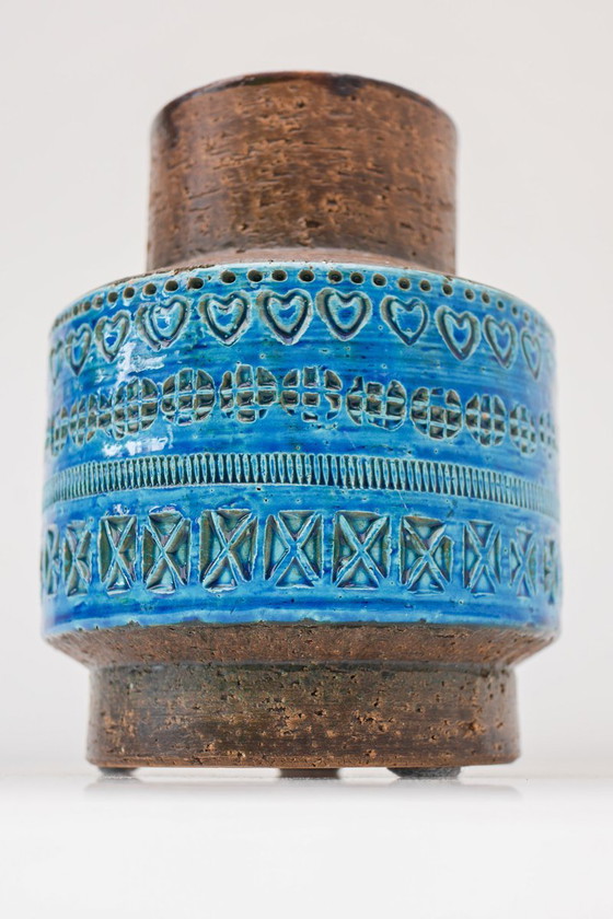Vintage Rimini Blue Ceramic Vase by Aldo Londi for Bitossi, Italy, 1960s – Mid Century Modern (photo 7 of 12)