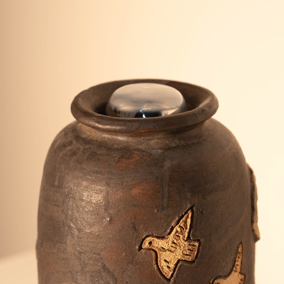 Einzigartige italienische Keramik Steh-/Tischlampe – Dimmbar – Tischlampen, Ceramic, Vintage (photo 3 of 8)