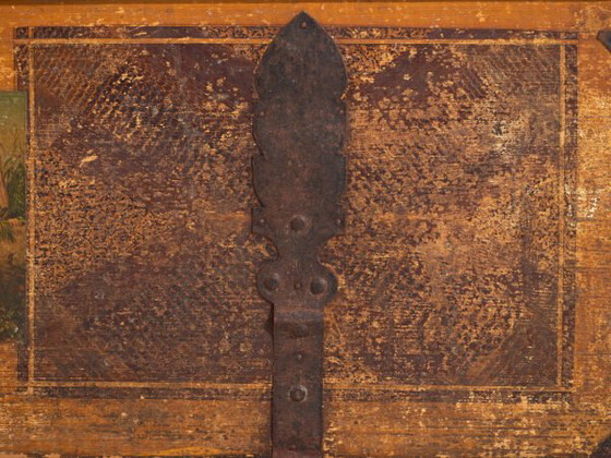Baule nuziale antico d'arte popolare (c.1820) #103 – Armadi contenitori (photo 36 of 40)