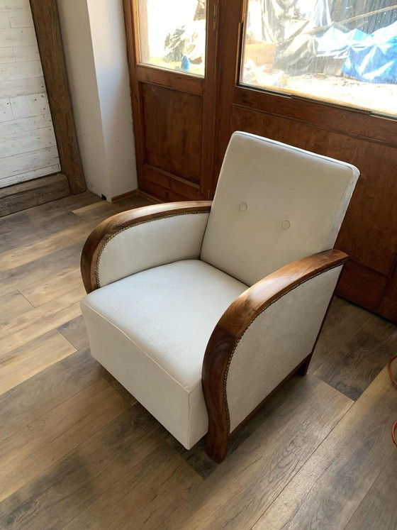 Set of Hungarian Art Deco Armchair, 1930s – Wood (photo 4 of 5)
