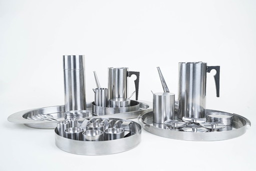 Serving set, Danish design, 1960s, designer: Arne Jacobsen, manufacturer: Stelton