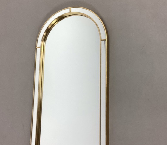 Image 1 of Grote facet geslepen Deknudt spiegel met vergulde lijst vintage 